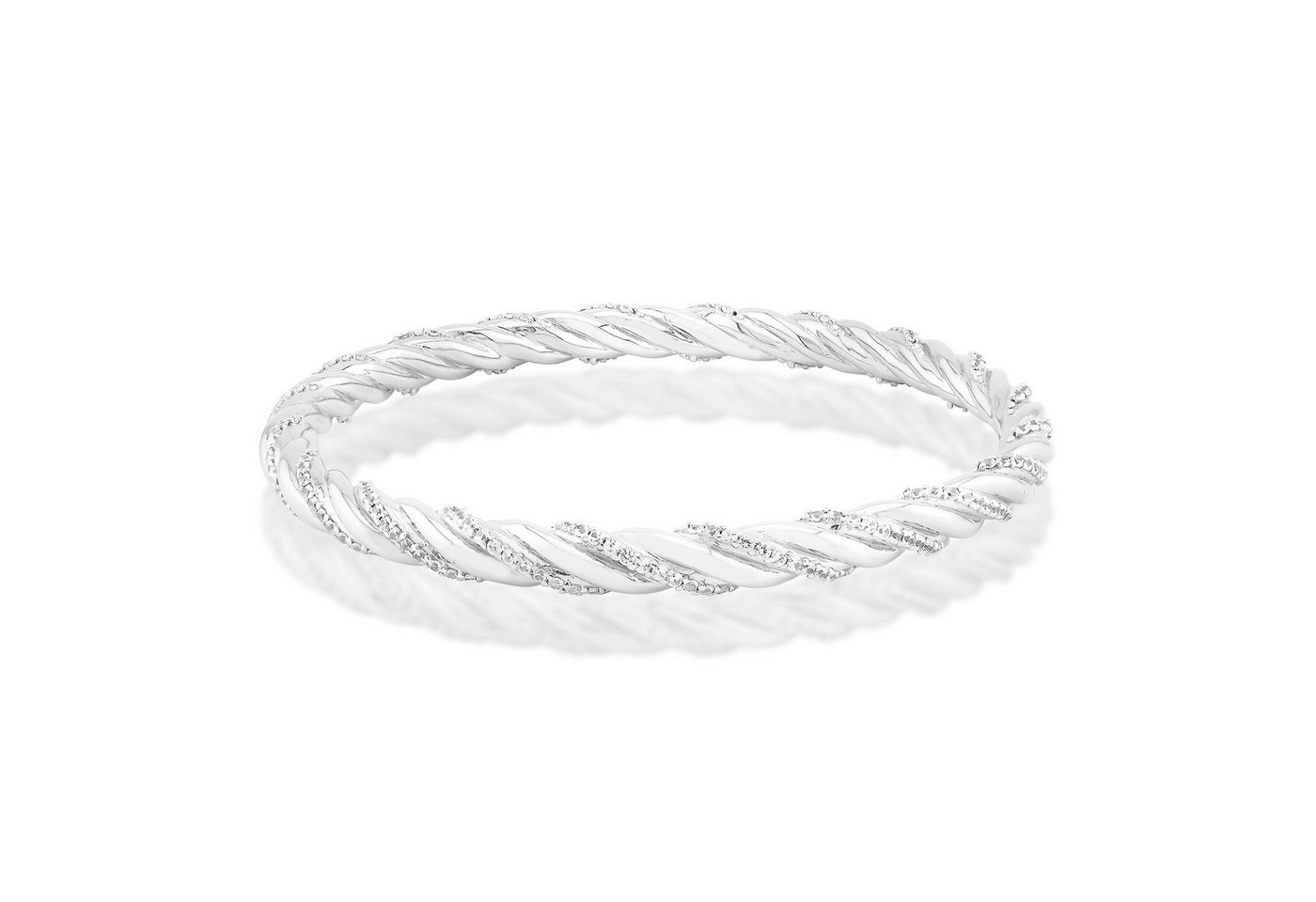 Cavill Silberarmband Cavill 925 Sterling Silber Armreif mit 4,75 ct Zirkonen, Twist (1-tlg) von Cavill