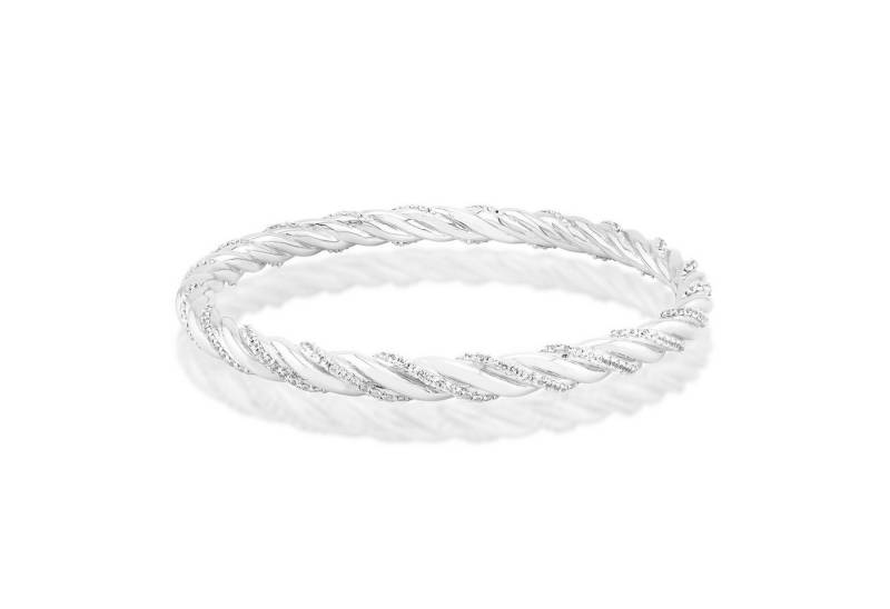 Cavill Silberarmband Cavill 925 Sterling Silber Armreif mit 4,75 ct Zirkonen, Twist (1-tlg) von Cavill