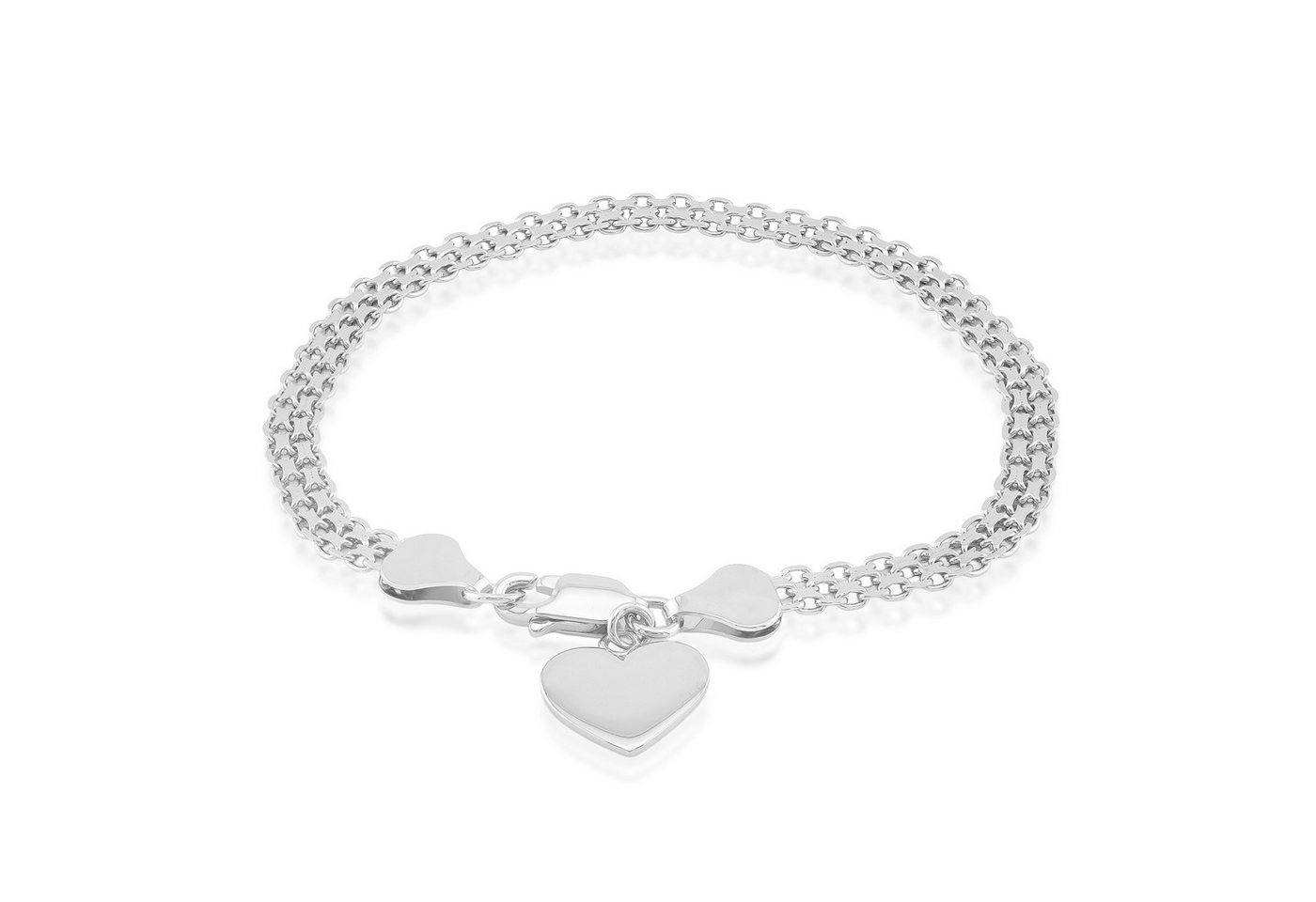 Cavill Silberarmband Cavill 925 Sterling Silber Herzarmband Damen, 18,5 cm, glänzend (1-tlg) von Cavill