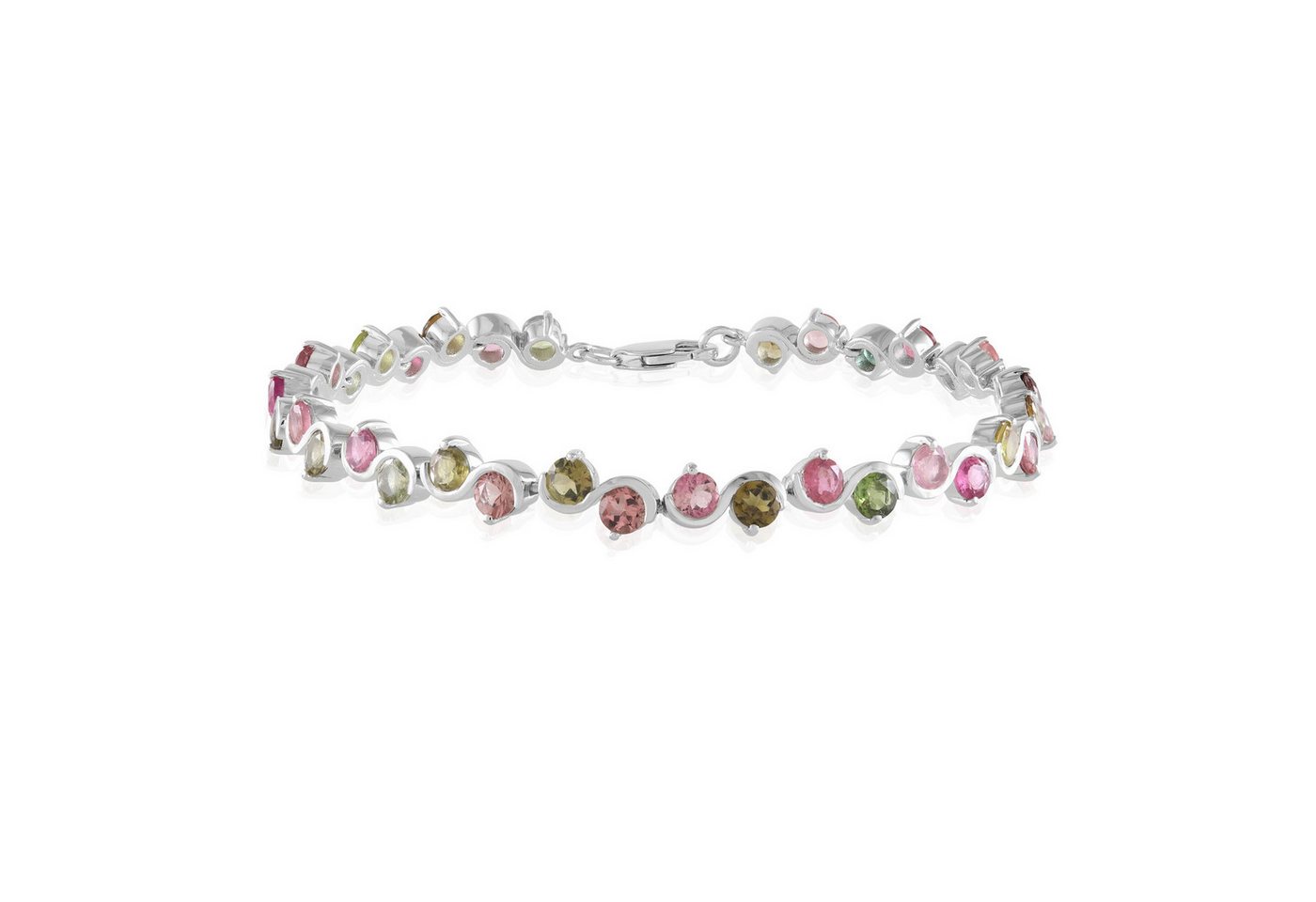 Cavill Silberarmband Cavill 925 Sterlingsilber Armband platinbeschichtet, 6,20 ct Turmalin (1-tlg) von Cavill