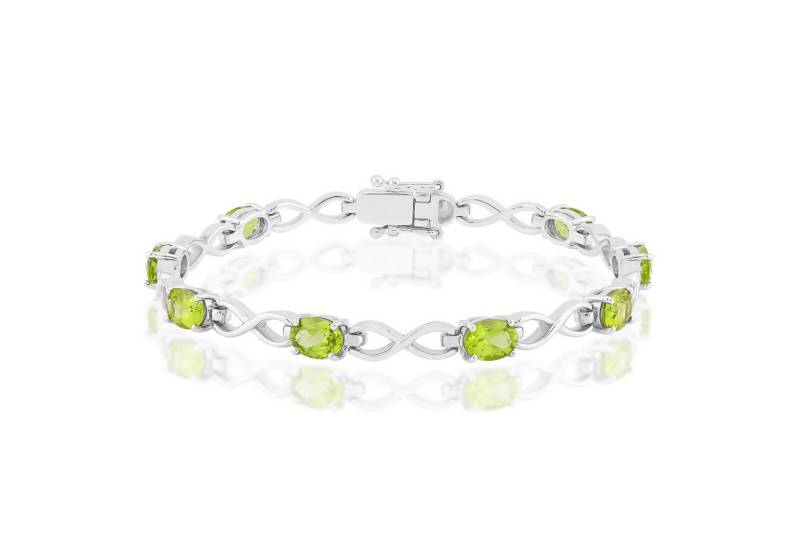 Cavill Silberarmband Cavill Damen Silberarmband 19 cm, 5,78 ct ovaler Peridot, elegant (1-tlg) von Cavill