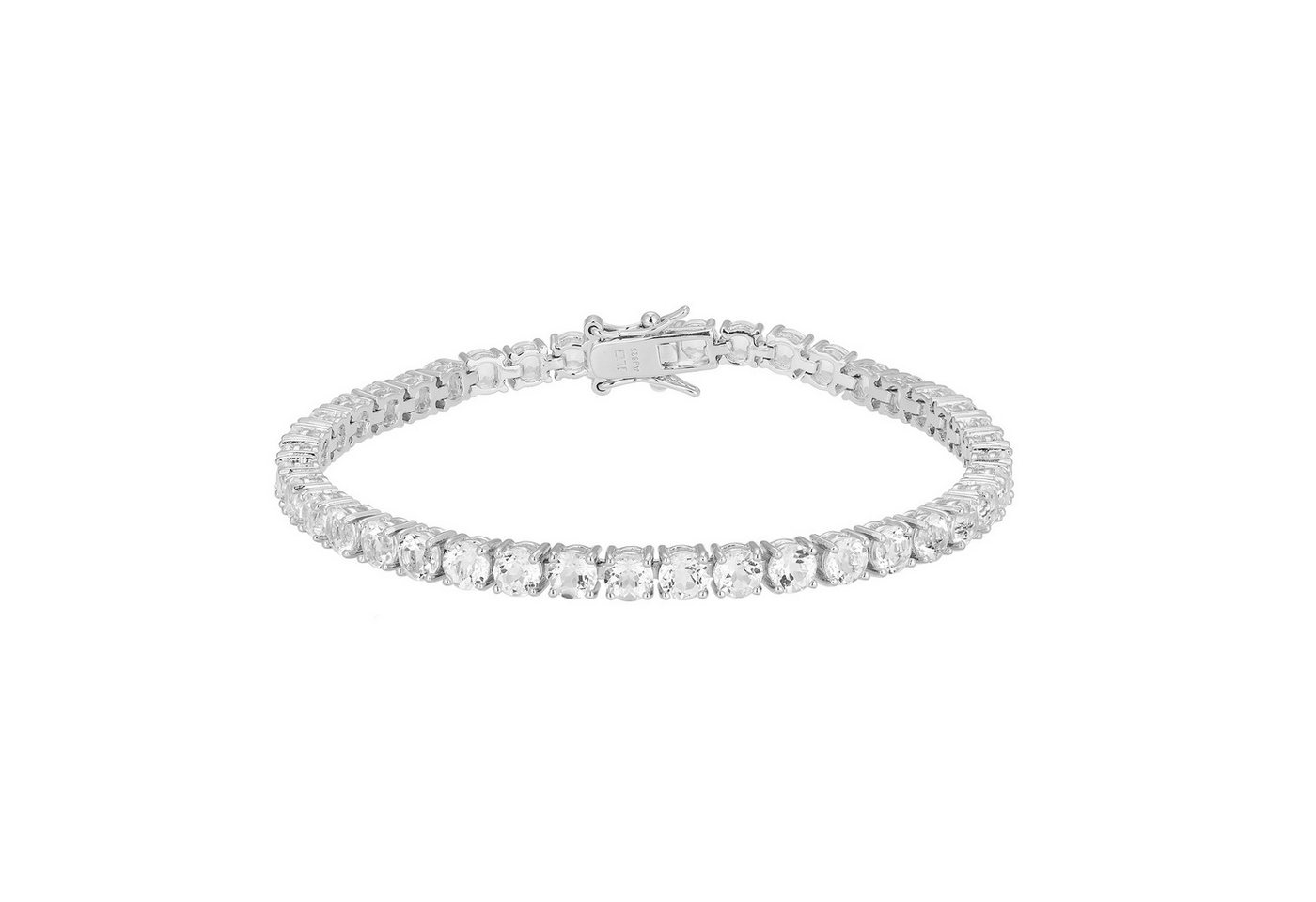 Cavill Silberarmband Cavill Damen Silberarmband 9,94 ct weiße Topase, elegant geschwungen (1-tlg) von Cavill