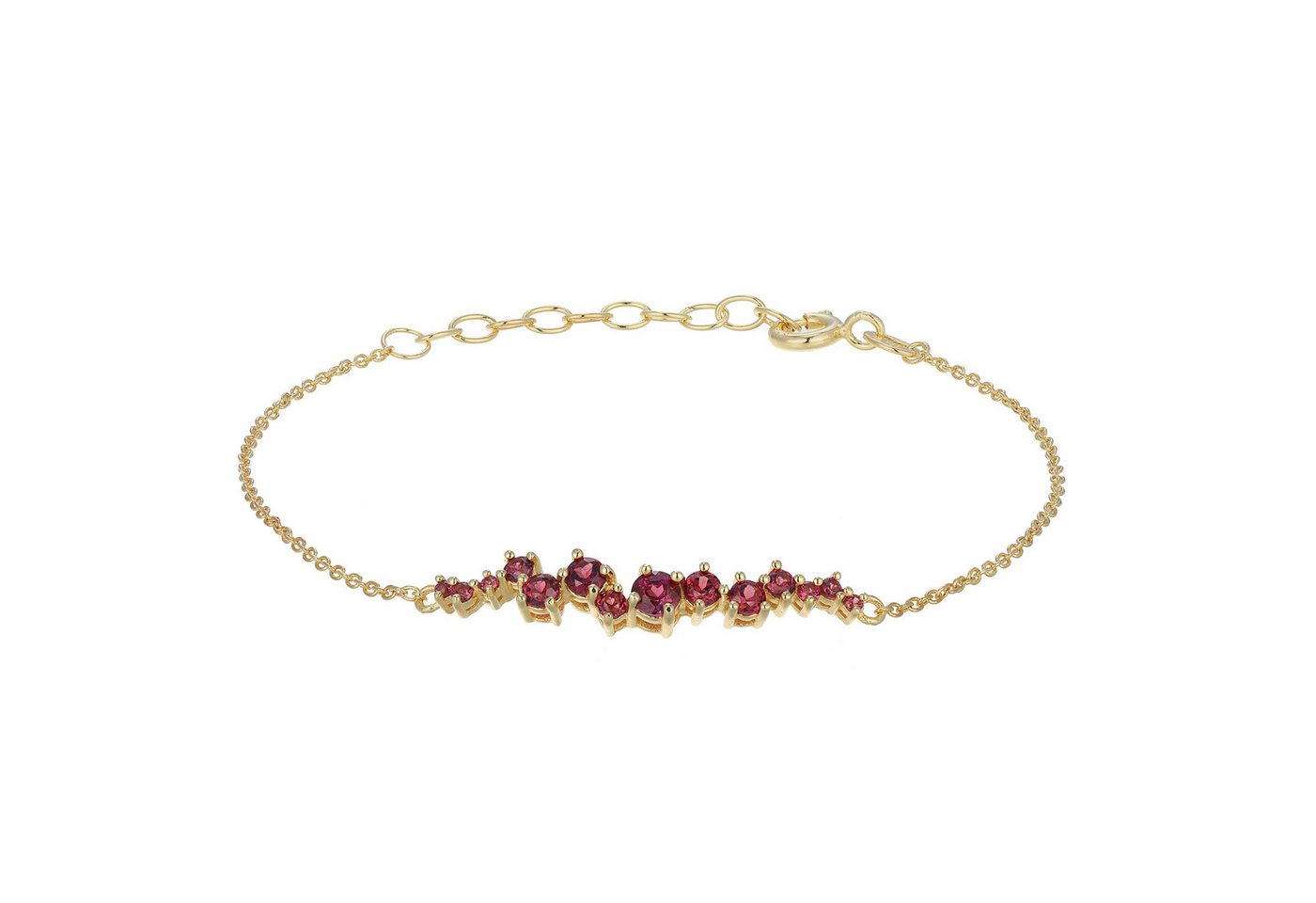 Cavill Silberarmband Cavill Rhodolith Armband 0,58 ct, 925 Silber vergoldet, rot (1-tlg) von Cavill