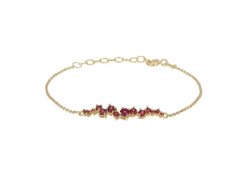 Cavill Silberarmband Cavill Rhodolith Armband 0,58 ct, 925 Silber vergoldet, rot (1-tlg) von Cavill