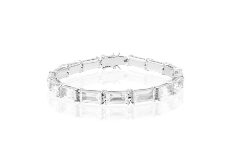 Cavill Silberarmband Cavill Silberarmband 28,5 ct Weißer Topas, 15 Baguette Steine (1-tlg) von Cavill