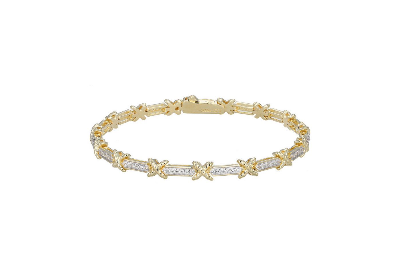 Cavill Silberarmband Cavill Zirkonarmband 925 Sterling Silber vergoldet, 0,9 ct Rundschliff (1-tlg) von Cavill