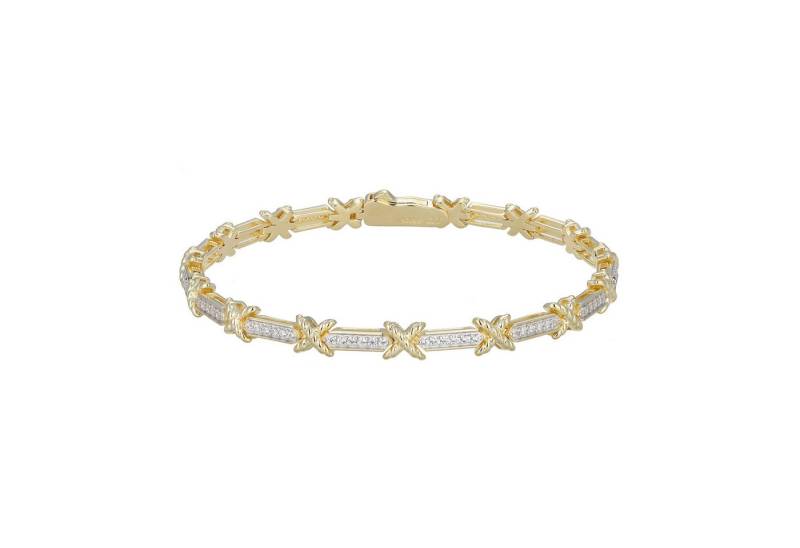 Cavill Silberarmband Cavill Zirkonarmband 925 Sterling Silber vergoldet, 0,9 ct Rundschliff (1-tlg) von Cavill