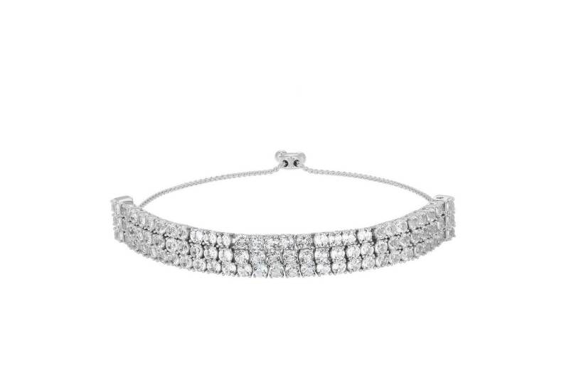 Cavill Silberarmband Cavill Armband 925er Silber, 8,25 ct weiße Topase, rund, verstellbar (1-tlg) von Cavill