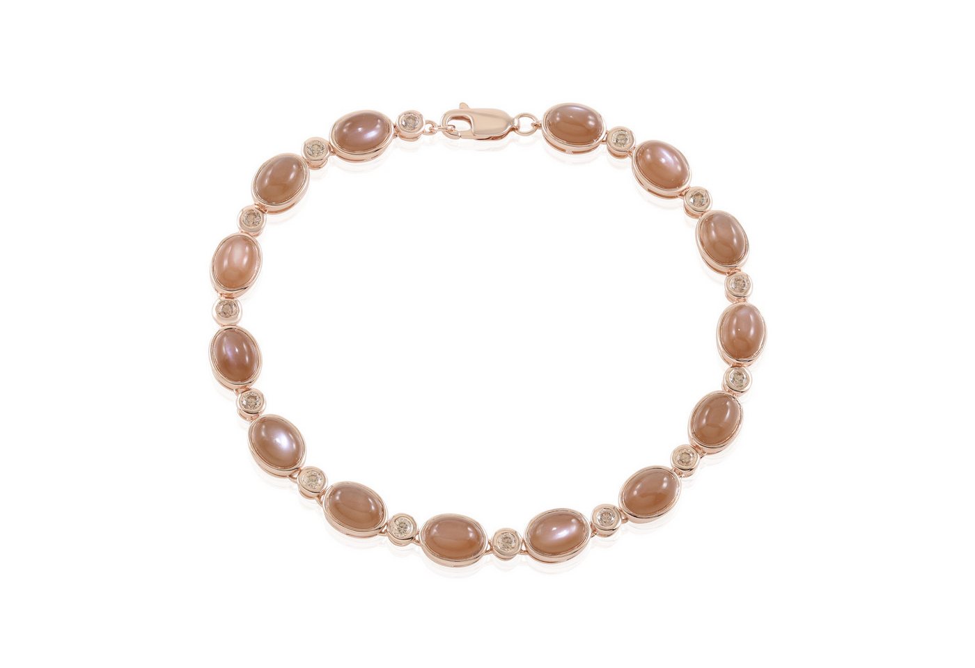 Cavill Silberarmband Cavill Armband 13,86 ct Mondstein 925 Silber rosévergoldet Zirkon (1-tlg) von Cavill