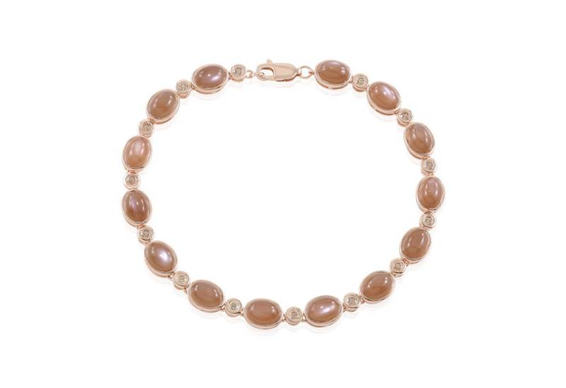 Cavill Silberarmband Cavill Armband 13,86 ct Mondstein 925 Silber rosévergoldet Zirkon (1-tlg) von Cavill