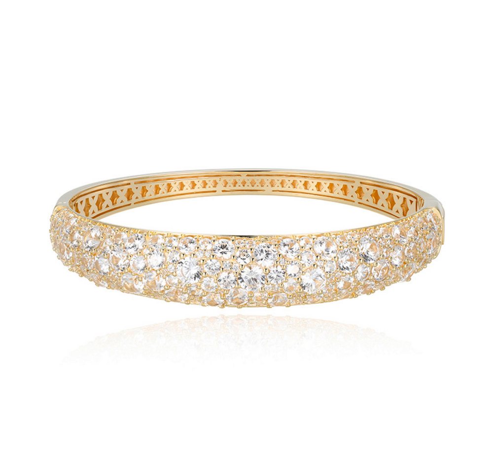 Cavill Silberarmband Zirkon Silberarmreif 19,44 ct, goldvergoldet, rund geschliffen (1-tlg) von Cavill