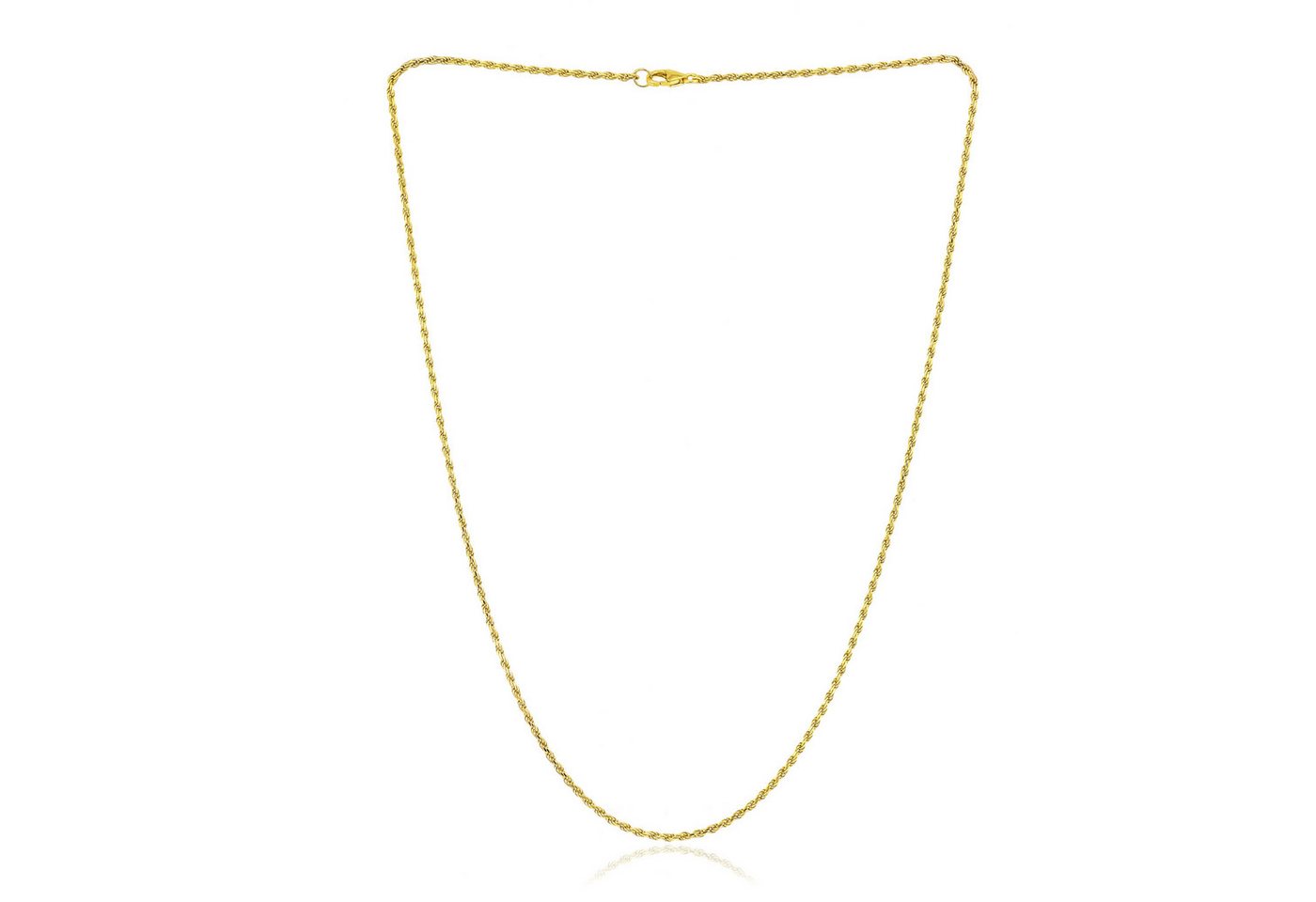 Cavill Silberkette Cavill 925 Sterling Silber Kordelkette vergoldet, 45,5 cm, goldfarben (1-tlg) von Cavill