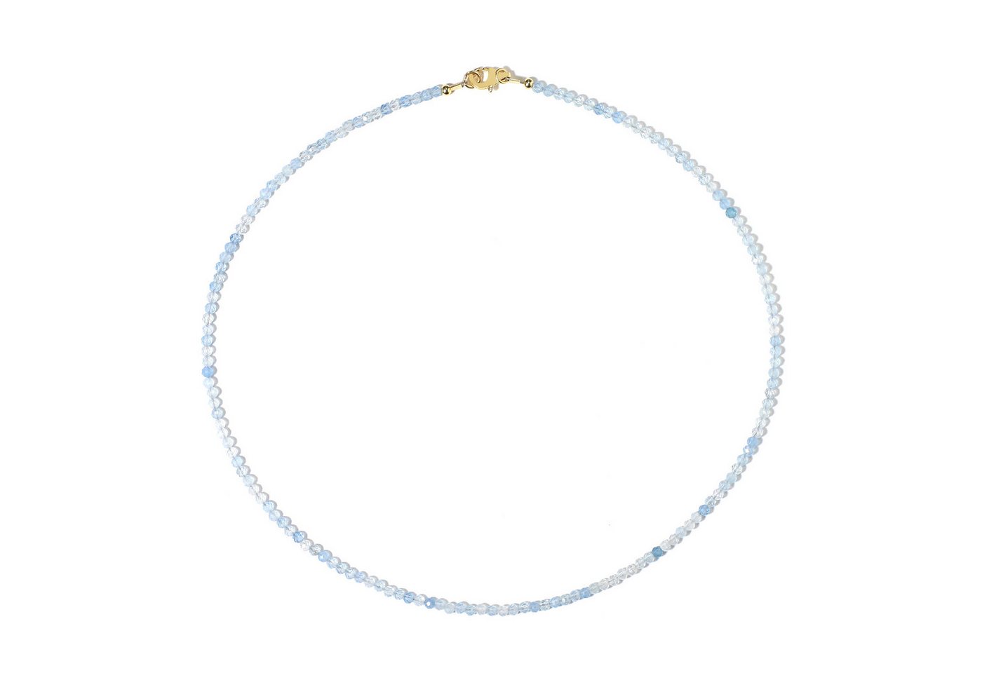Cavill Silberkette Aquamarin Kette 23,05 ct 925 Sterlingsilber vergoldet 45cm Damen (1-tlg) von Cavill