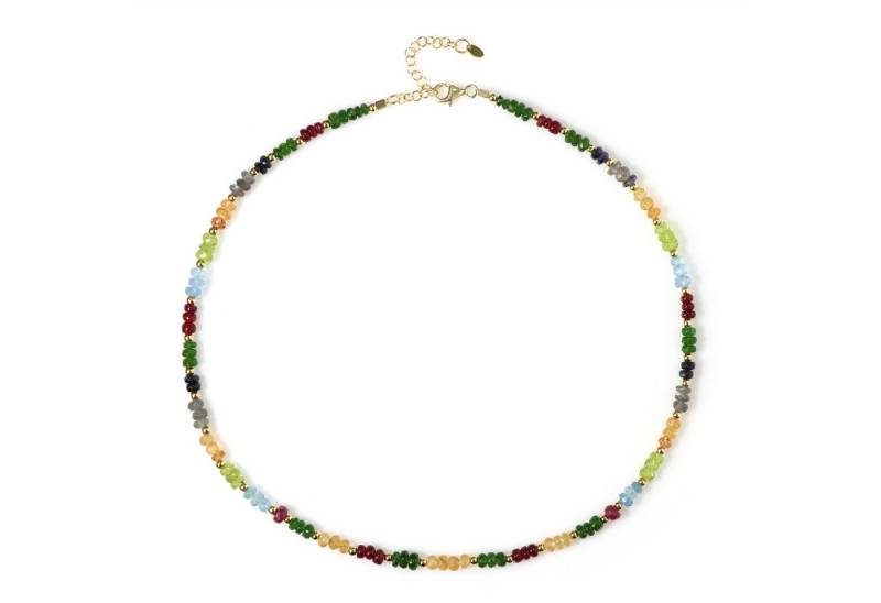 Cavill Silberkette Cavill Silberkette vergoldet mit Aquamarin 2,57 ct & Edelsteinen (1-tlg) von Cavill