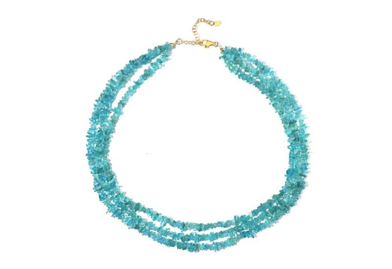 Cavill Silberkette Cavill blaue Apatit Halskette, 925er Sterlingsilber vergoldet, 2,15 ct (1-tlg) von Cavill