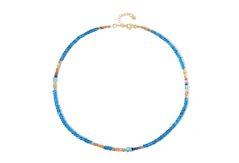 Cavill Silberkette Blauer Saphir Vergoldetes Silber Collier (1-tlg) von Cavill