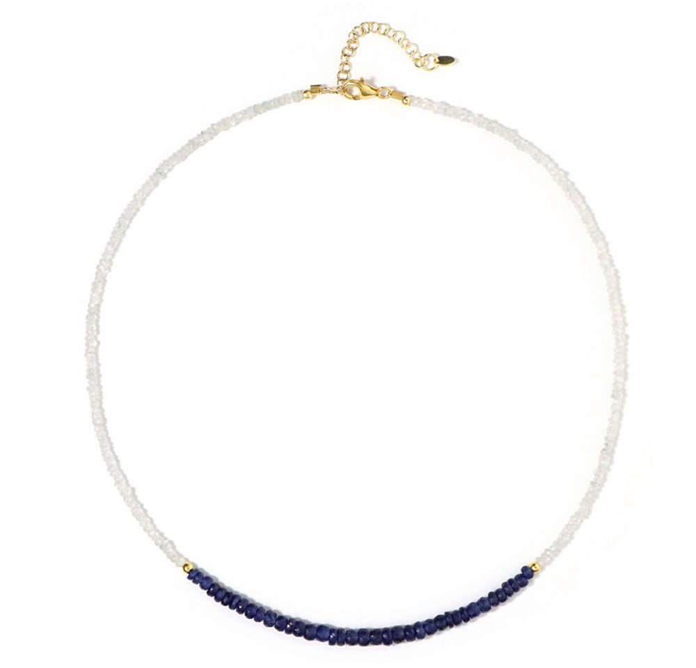 Cavill Silberkette Cavill 56,01 ct Saphir blau-weiß, 925er Silber, goldplattiert (1-tlg) von Cavill