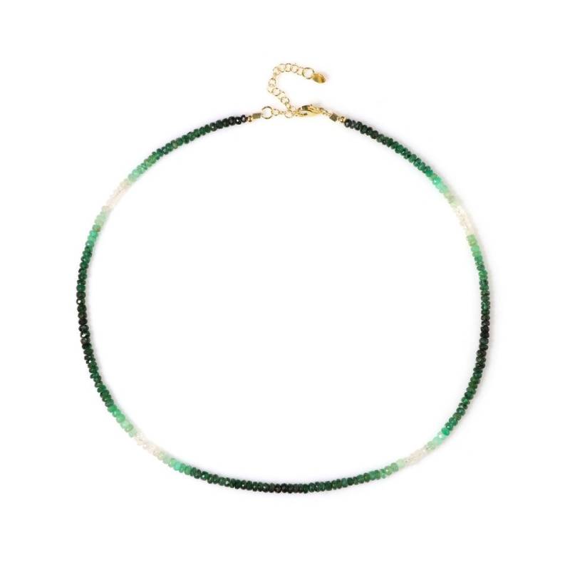 Cavill Silberkette Cavill Smaragd 38,5 ct Silberhalskette vergoldet verstellbar (1-tlg) von Cavill