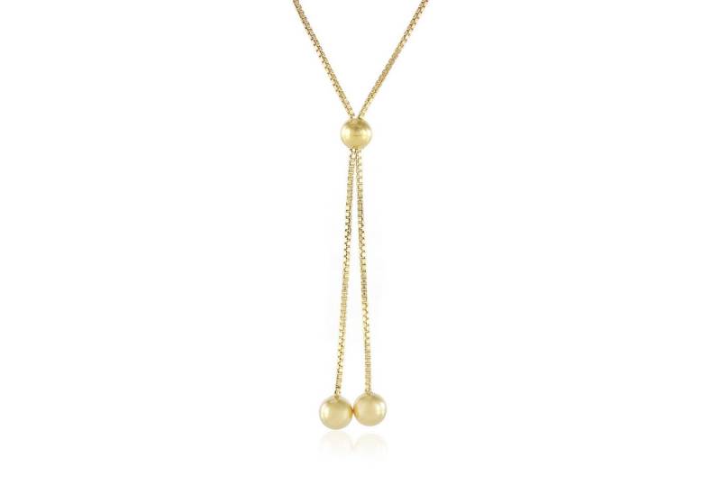 Cavill Silberkette Cavill 56 cm vergoldete Sterlingsilber Kette mit 3 goldenen Perlen (1-tlg) von Cavill