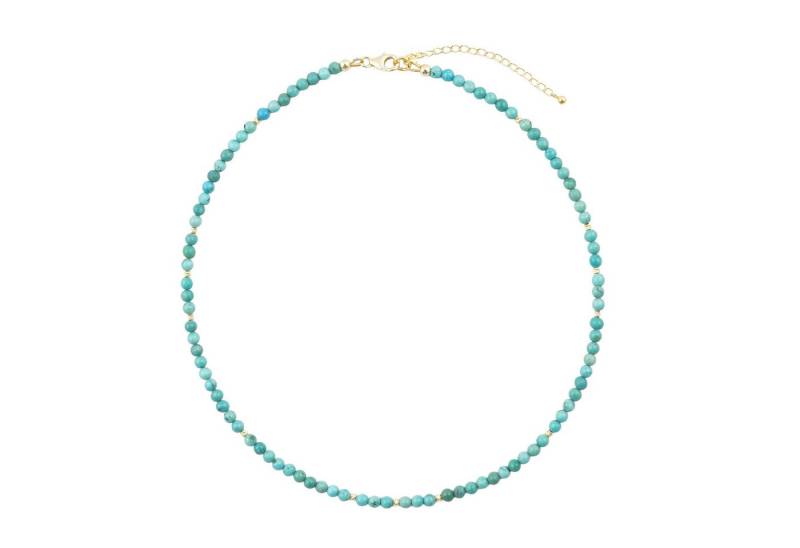 Cavill Silberkette Cavill 925 Silber Halskette Damen Türkis Perlen 31 ct, verstellbar (1-tlg) von Cavill