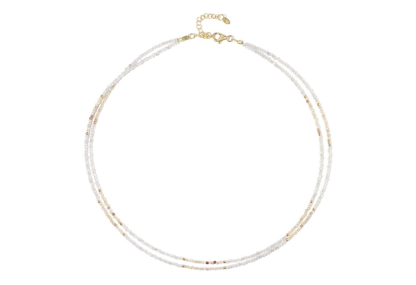 Cavill Silberkette Cavill 925 Silber Zirkon Kette Damen vergoldet, 32,02 ct weiß-gold (1-tlg) von Cavill