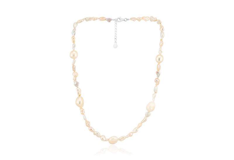 Cavill Silberkette Cavill 925 Sterling Silber Kette mit weißen Keshi Perlen, verstellbar (1-tlg) von Cavill