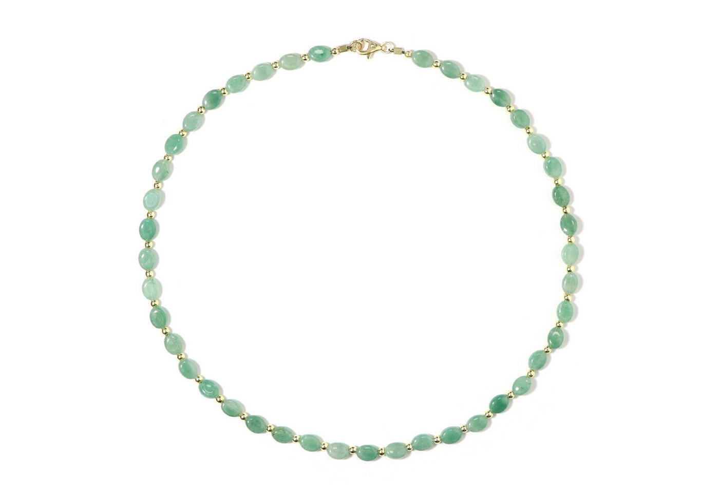 Cavill Silberkette Cavill Aventurin Kette 925er Silber vergoldet mit Hämatit, 45 cm (1-tlg) von Cavill