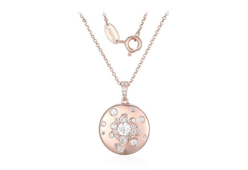 Cavill Silberkette Cavill Damenkette 925 Sterling Silber rosévergoldet, 0,86 ct Topas (1-tlg) von Cavill