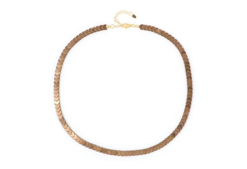 Cavill Silberkette Cavill Hämatit-Kette 114,94 ct, vergoldet 925er Silber, schuppen (1-tlg) von Cavill