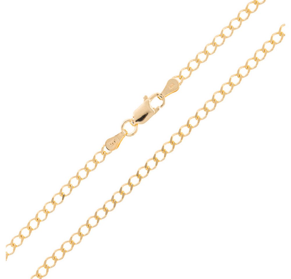 Cavill Silberkette Cavill Panzerkette 45 cm Sterlingsilber vergoldet Karabinerverschluss (1-tlg) von Cavill