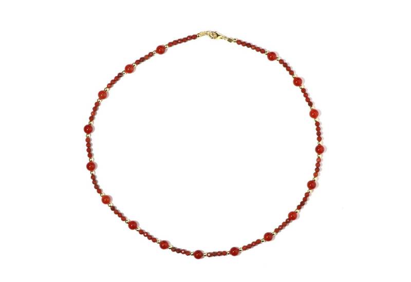 Cavill Silberkette Cavill Silberkette 45 cm, vergoldet mit rotem Onyx 22,7 ct & Jaspis (1-tlg) von Cavill