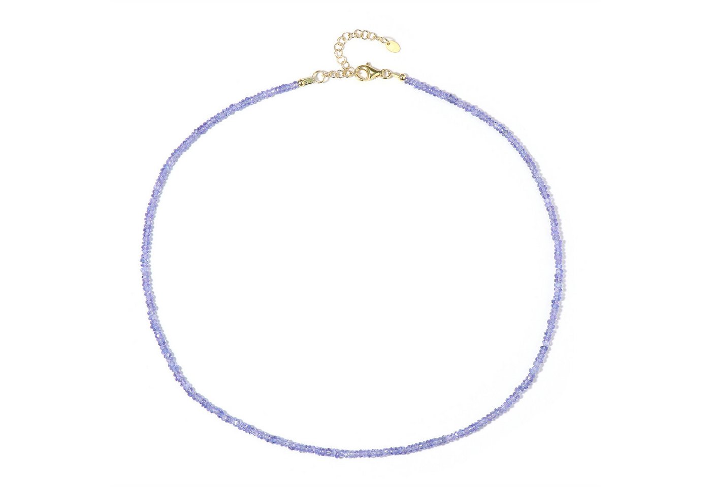Cavill Silberkette Cavill Silberkette Damen vergoldet 31,46 ct Tansanit lila Perlen (1-tlg) von Cavill