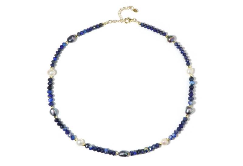 Cavill Silberkette Cavill Silberkette mit 71,67 ct Süßwasserperlen, Sodalith, vergoldet (1-tlg) von Cavill