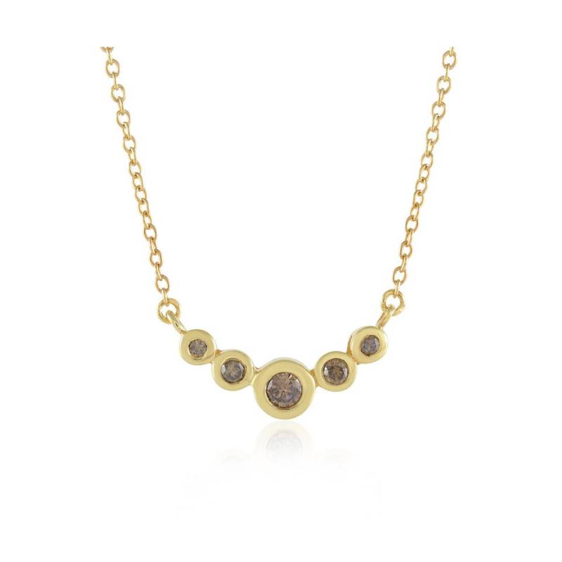 Cavill Silberkette Cavill Vergoldete Silberkette mit 0,22 ct Champagner Diamant (1-tlg) von Cavill