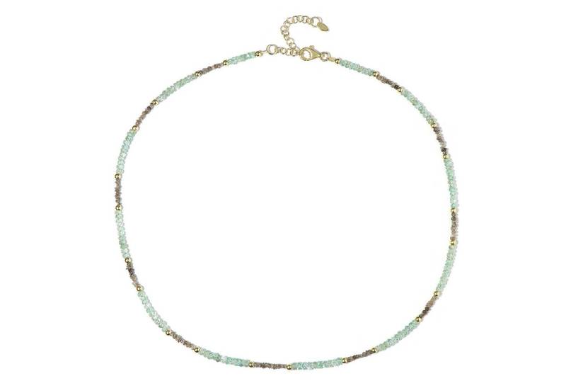 Cavill Silberkette 925 Silber vergoldet Kette mit 3,74 ct Diamanten & 8,57 ct Smaragden (1-tlg) von Cavill