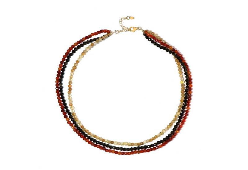 Cavill Silberkette Cavill Silberhalskette vergoldet mit 111,83 ct Citrin & Onyx (1-tlg) von Cavill