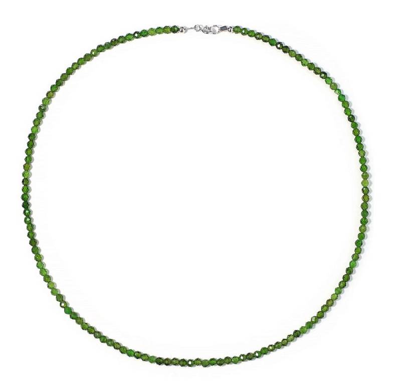 Cavill Silberkette Diopsid Halskette 36,28 ct in 925 Sterling Silber Grün 45 cm (1-tlg) von Cavill