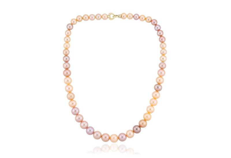 Cavill Silberkette Perlenkette 45,5cm 925 Sterling Silber vergoldet, Creme Rosa Lila (1-tlg) von Cavill