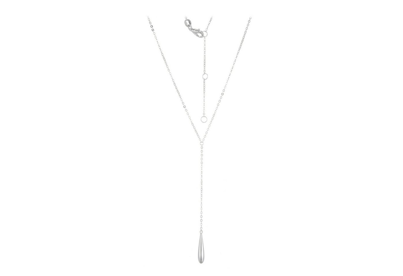 Cavill Silberkette Sterlingsilber Collier mit Tropfenanhänger, verstellbar 45-50 cm (1-tlg) von Cavill