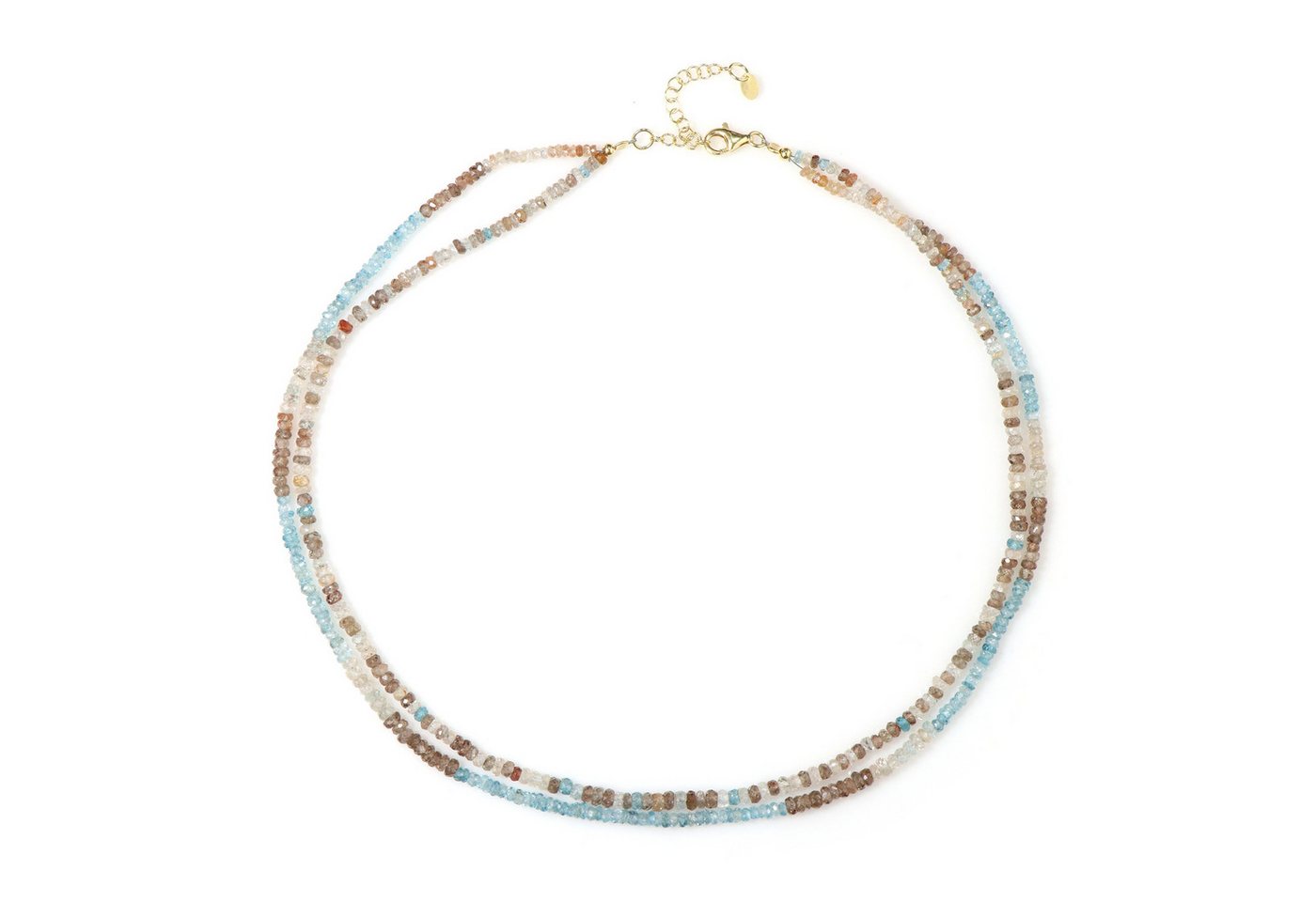 Cavill Silberkette Vergoldete Silberkette 138,7 ct Zirkon, elegant, mehrreihig (1-tlg) von Cavill