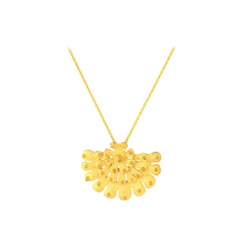 Cavill Silberkette Goldener Fächer Sterling Silber Halskette (1-tlg) von Cavill