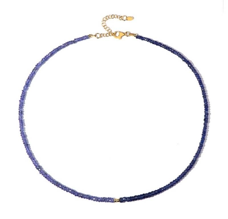 Cavill Silberkette Cavill Silberkette, 50,00 ct blauer Saphir & Tansanit, vergoldet (1-tlg) von Cavill