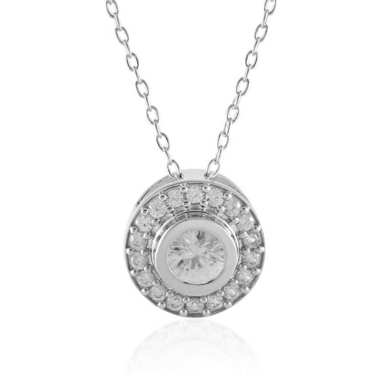 Cavill Silberkette Cavill Zirkon 1,6 ct Silberkette, 925 Sterling platiniert, elegant (1-tlg) von Cavill