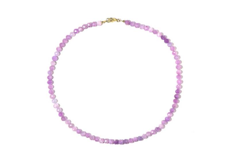 Cavill Silberkette Cavill Kunzit Halskette 0,97 ct, 925er Silber vergoldet, lila Perlen (1-tlg) von Cavill