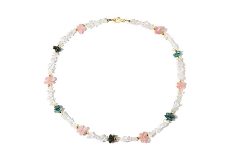 Cavill Silberkette Cavill vergoldete Silberkette mit 10,99 ct Quarz & Rosenquarz (1-tlg) von Cavill