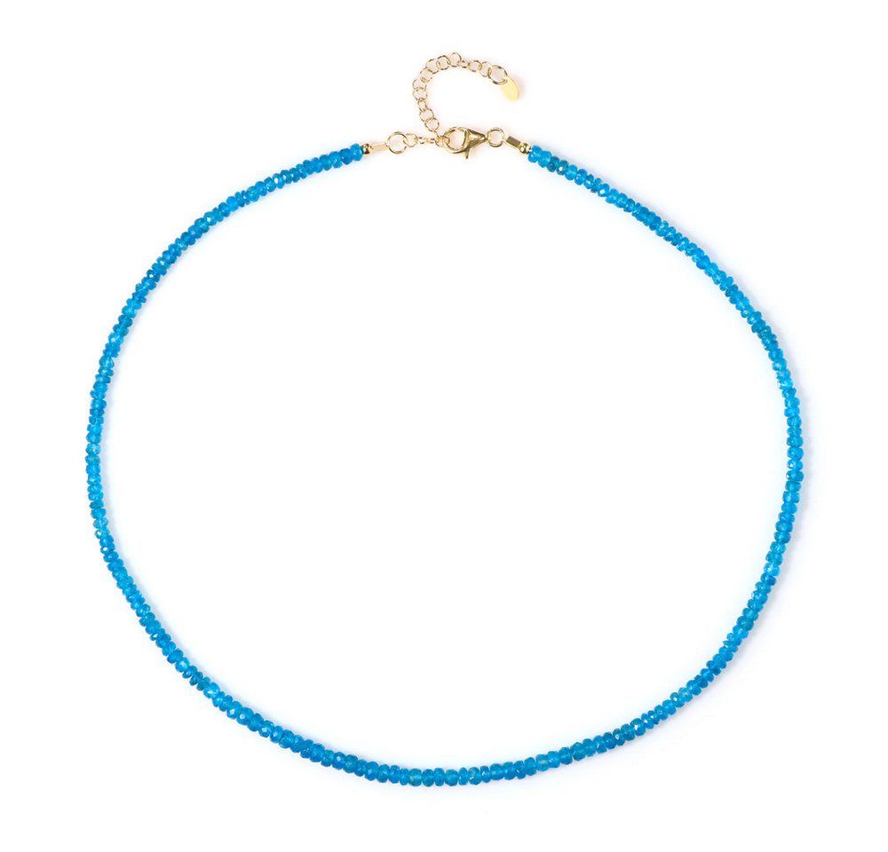 Cavill Silberkette Neonblauer Apatit 49,29 ct Ring vergoldet 925 Silber Damen (1-tlg) von Cavill