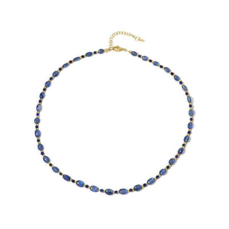 Cavill Silberkette Cavill Kyanit & Lapislazuli 47,2 Ct, 925 Silber Goldplattiert, Damen (1-tlg) von Cavill