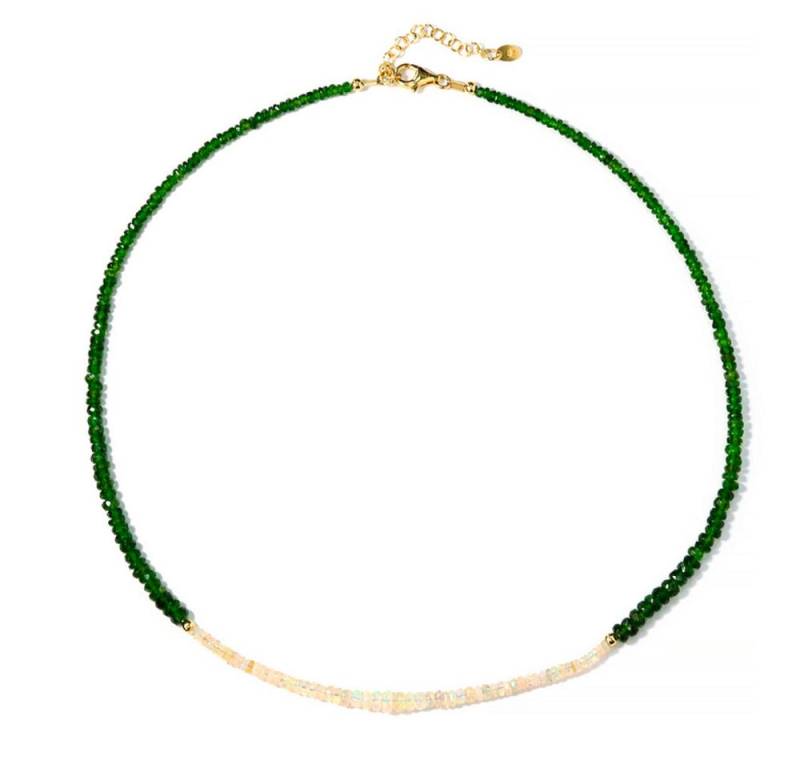 Cavill Silberkette Cavill Silberkette 47,45 ct Welo-Opal & Diopsid, Gold Vermeil (1-tlg) von Cavill