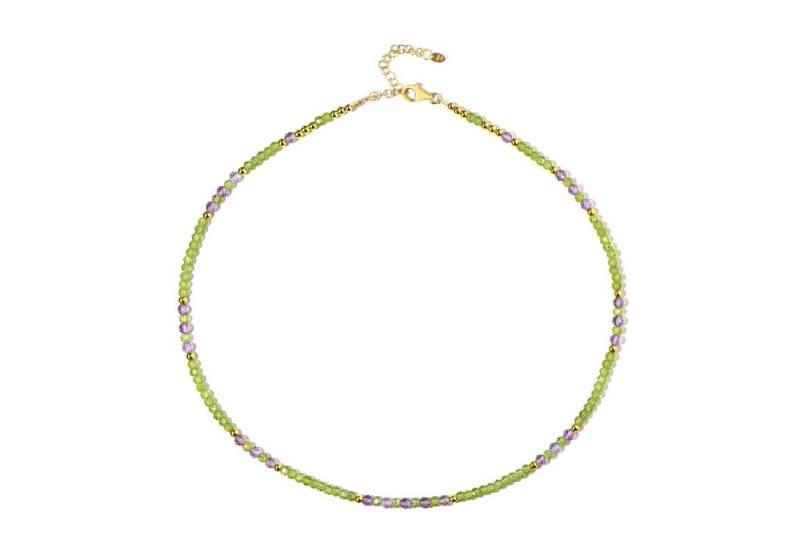 Cavill Silberkette Cavill 46,36 ct Peridot & Amethyst Halskette, vergoldet, elegant (1-tlg) von Cavill