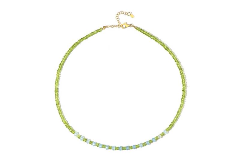 Cavill Silberkette 925er Sterling Silber Kette Peridot 63,64 ct Aquamarin verstellbar (1-tlg) von Cavill